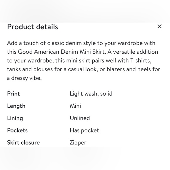 ⭐️SALE⭐️ Good American Denim Mini Skirt - Picture 6 of 10
